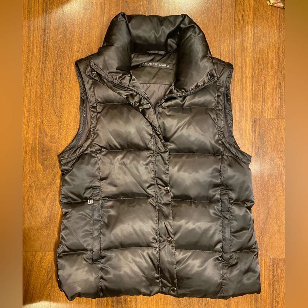 Beautiful Brown Puffer Vest Andrew Marc